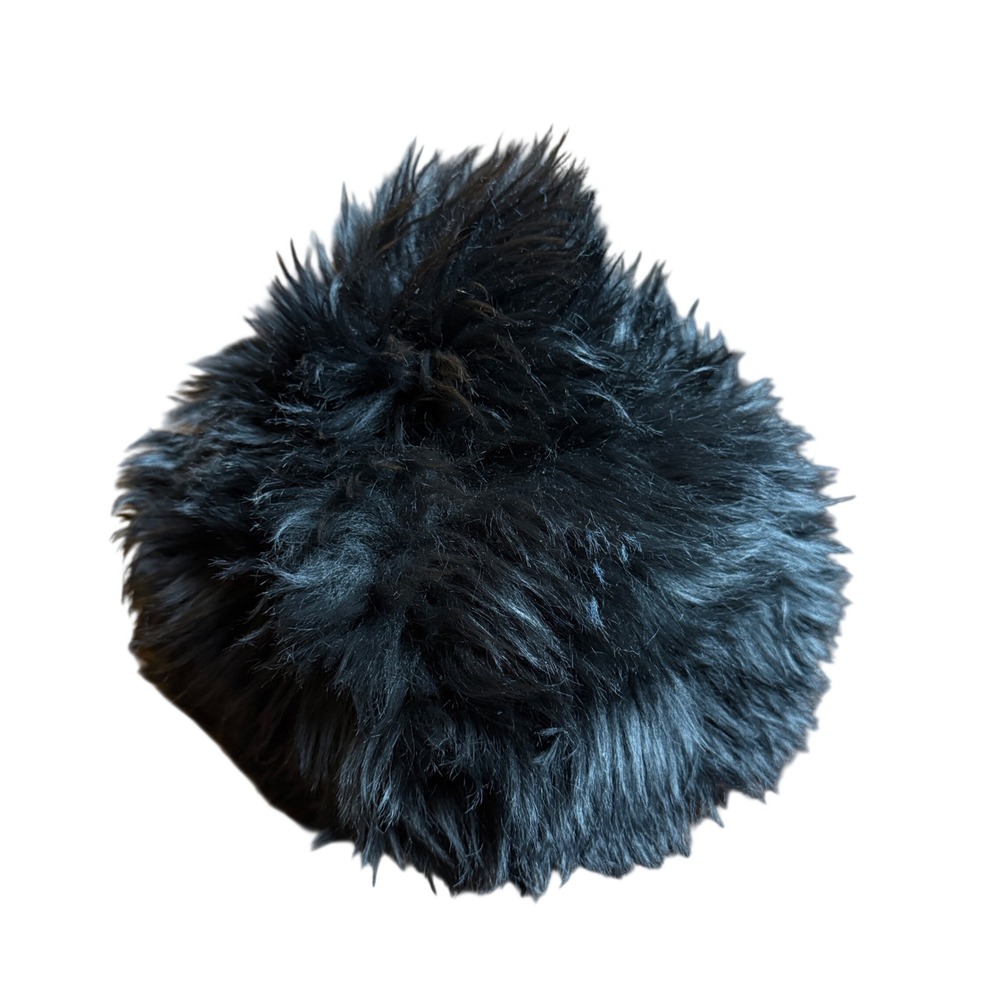 Vintage Fur Hat Women Black Genuine Tuscan Lamb Skin Fur Made In Italy